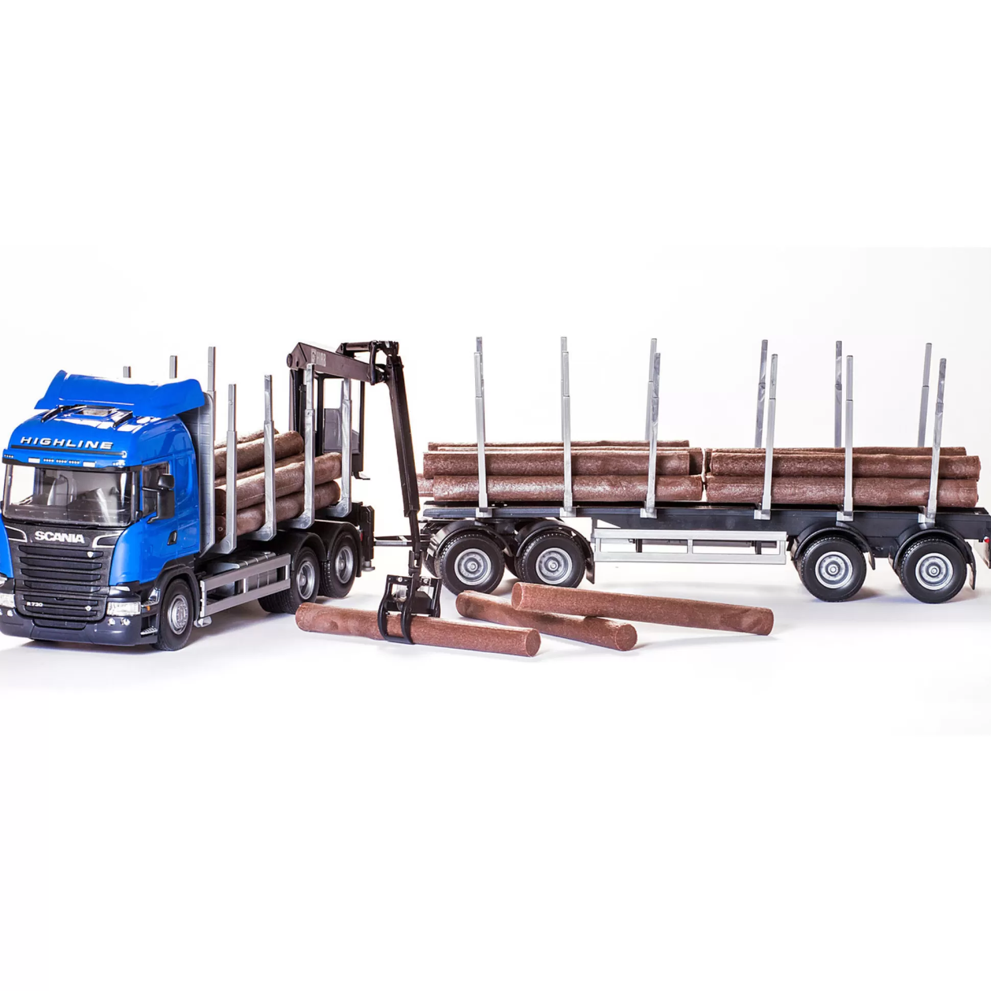 EMEK Toy Cars< Toy Car Timber Truck Scania Blue 1:25