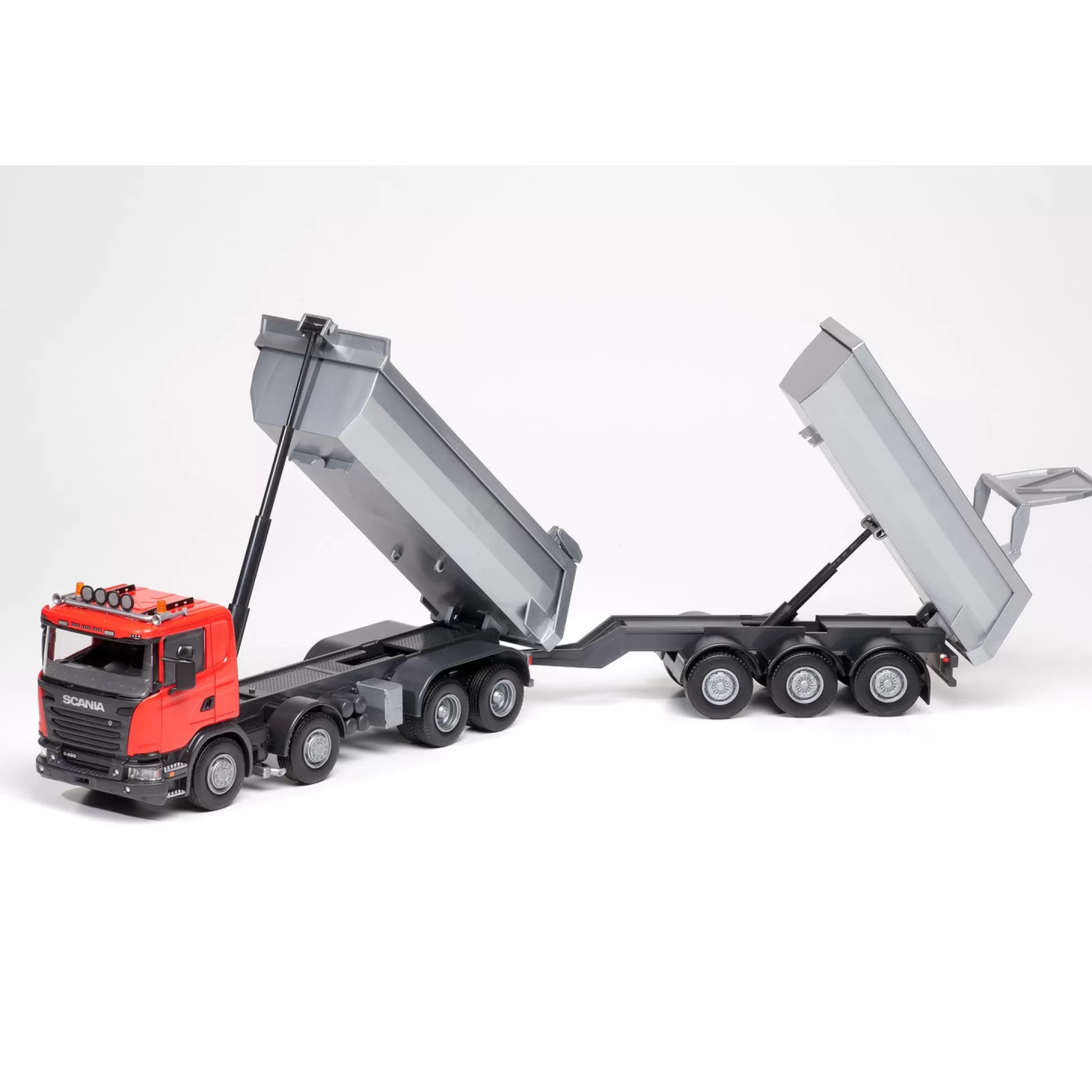 EMEK Toy Cars< Toy Car Tipper With Trailer Scania Red 1:25