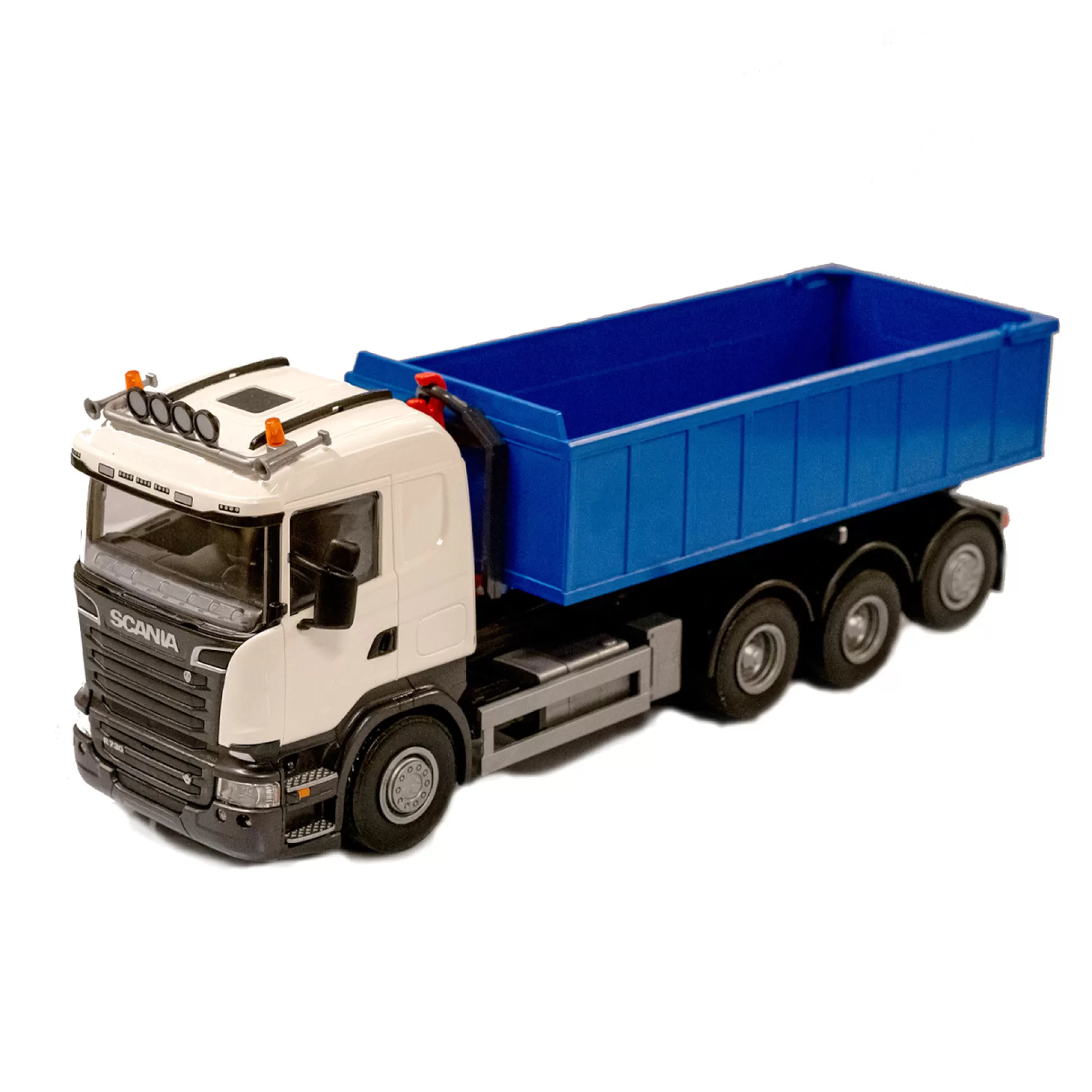 EMEK Toy Cars< Toy Car Truck With Hook Lift Scania White 1:25
