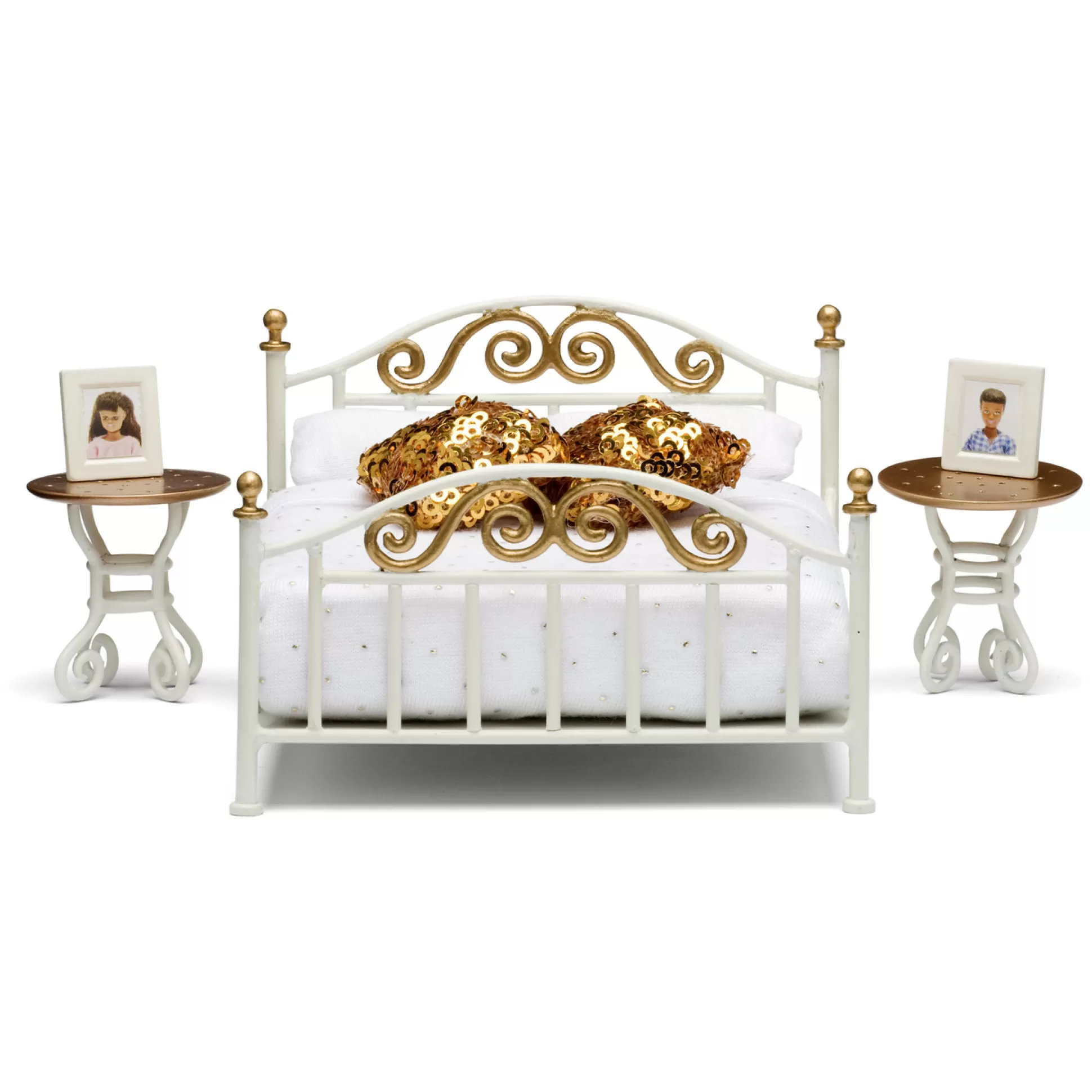 LUNDBY Doll Houses & Doll House Accessories< Dollhouse Furniture Bedroom Set Brass