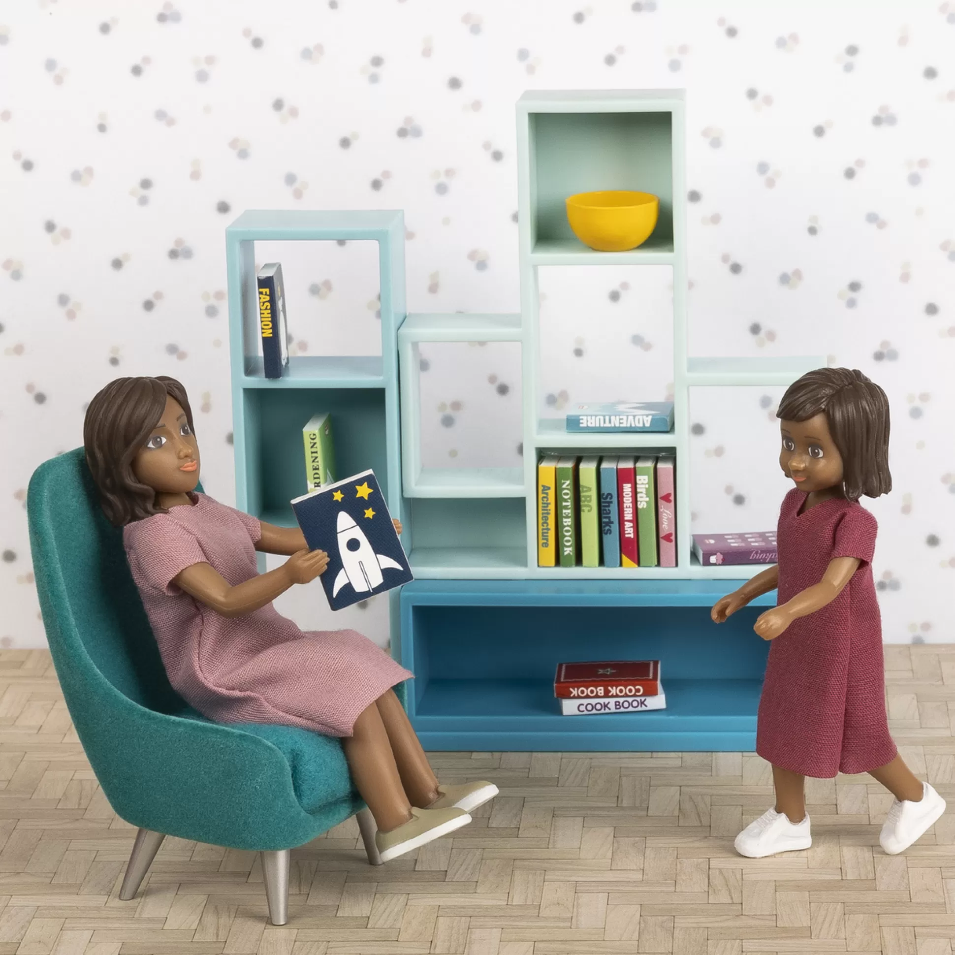 LUNDBY Doll Houses & Doll House Accessories< Dollhouse Furniture Bookshelf Set