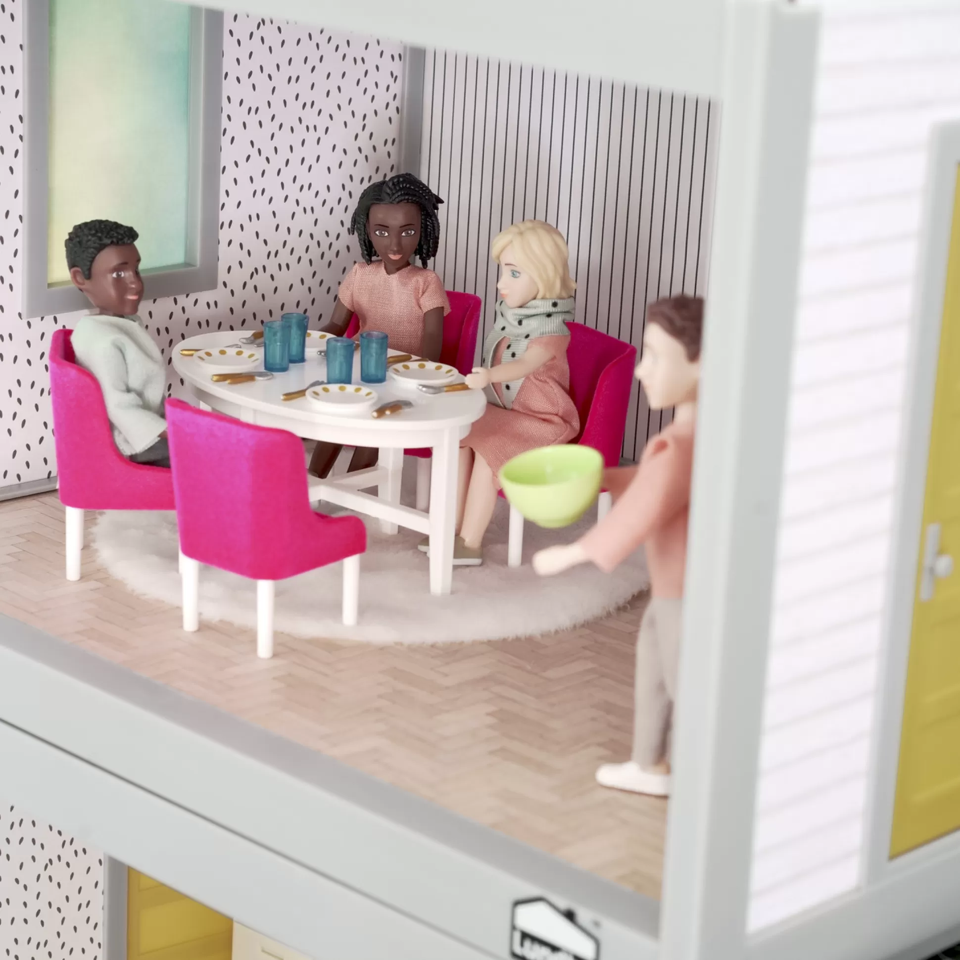 LUNDBY Doll Houses & Doll House Accessories< Dollhouse Furniture Dining Table Cerise