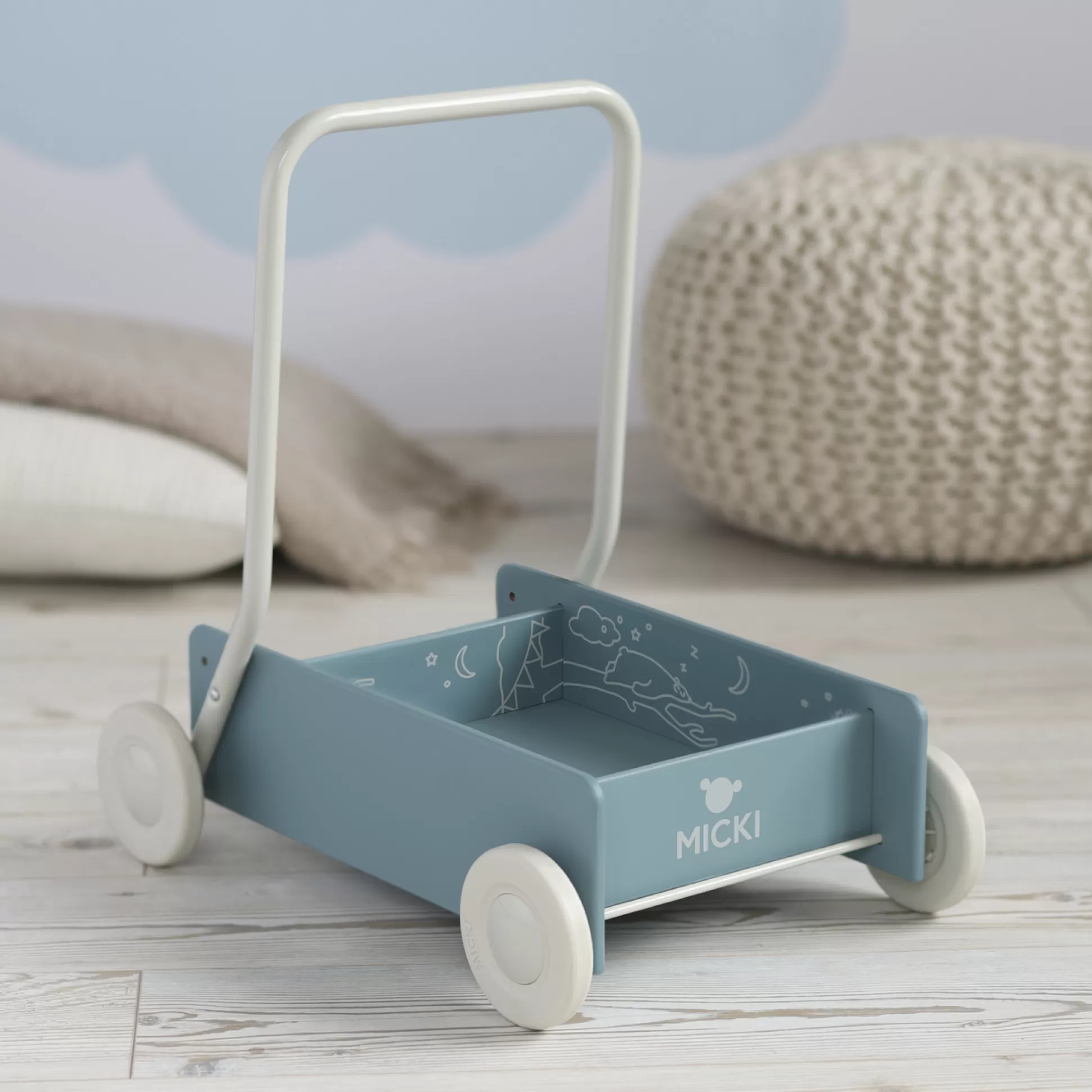 * Wooden Toys<Micki Baby Walker Blue