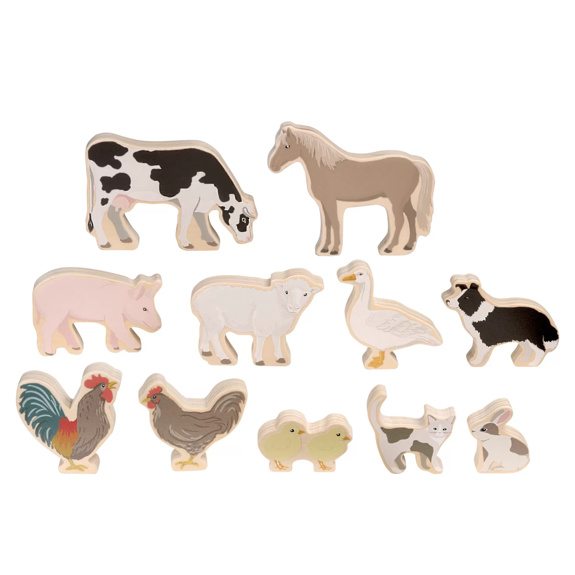 * Wooden Toys<Micki Figurine Set Wooden Farm Animals