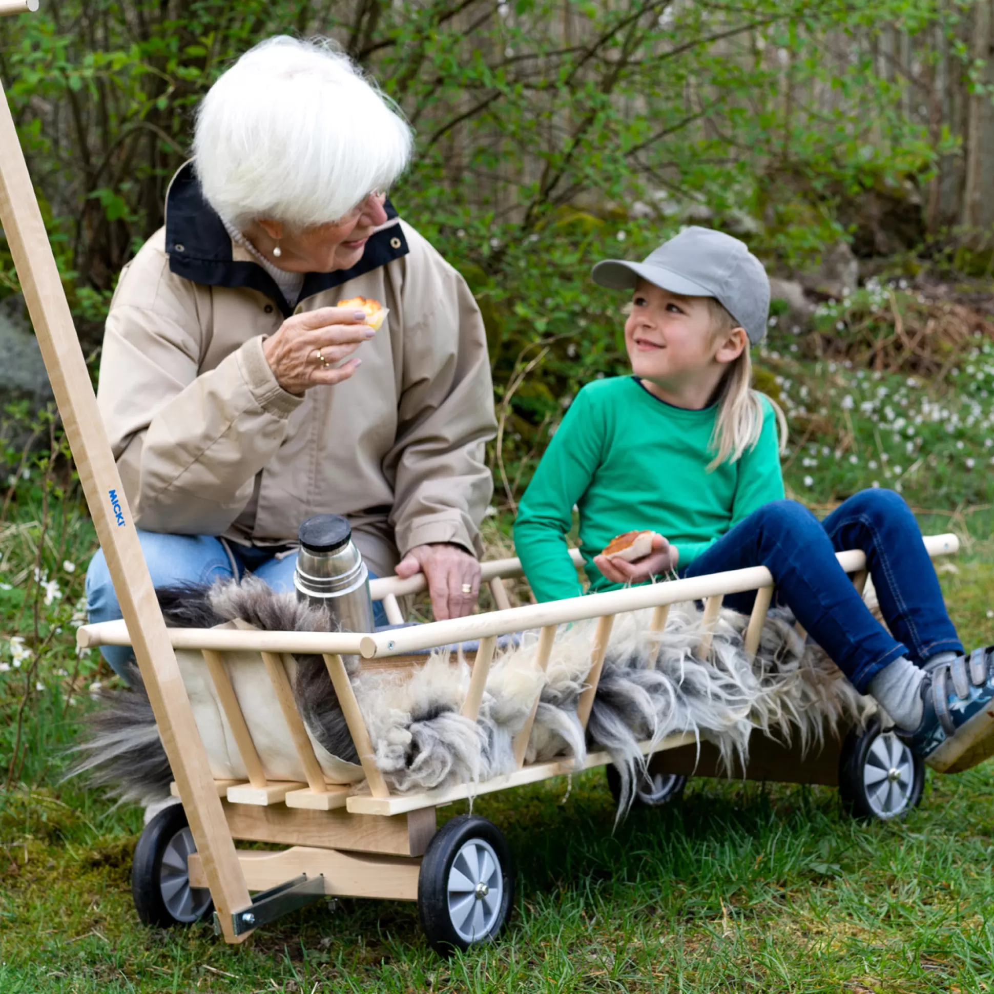 * Wooden Toys<Micki Pull Along Wagon Wooden