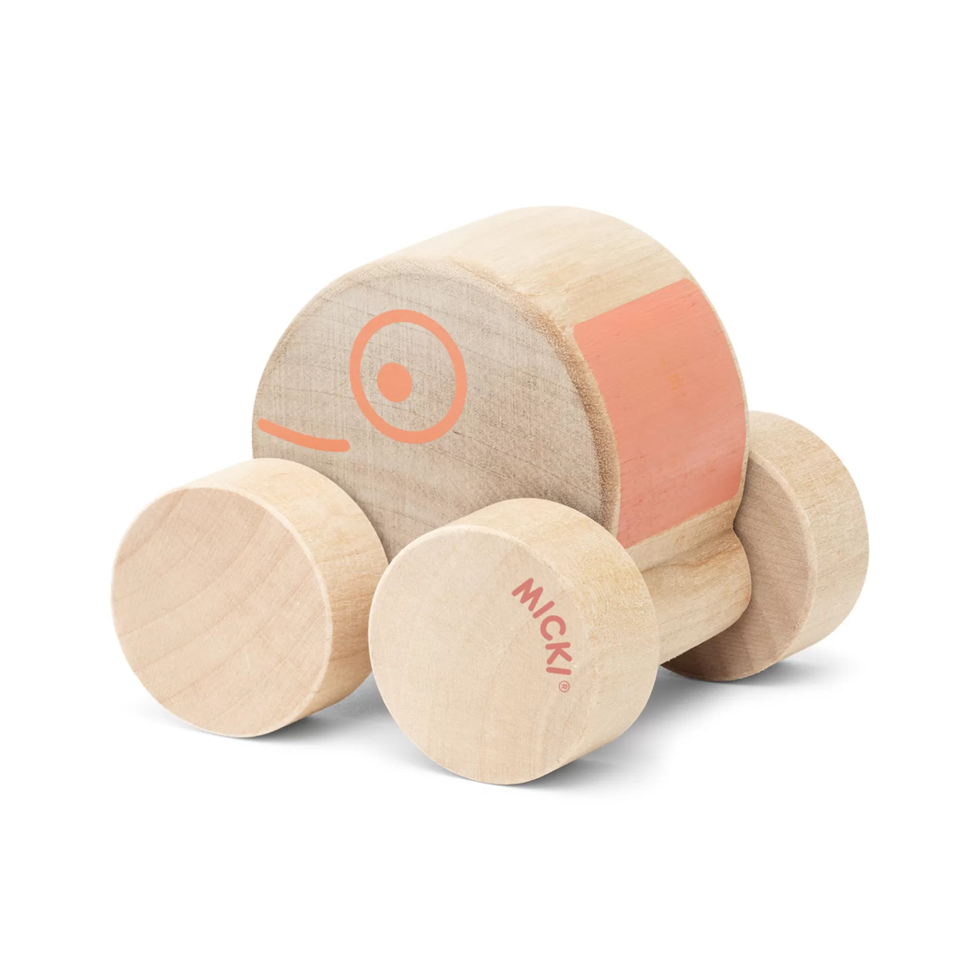 * Wooden Toys<Micki Toy Car Round Natural Wood