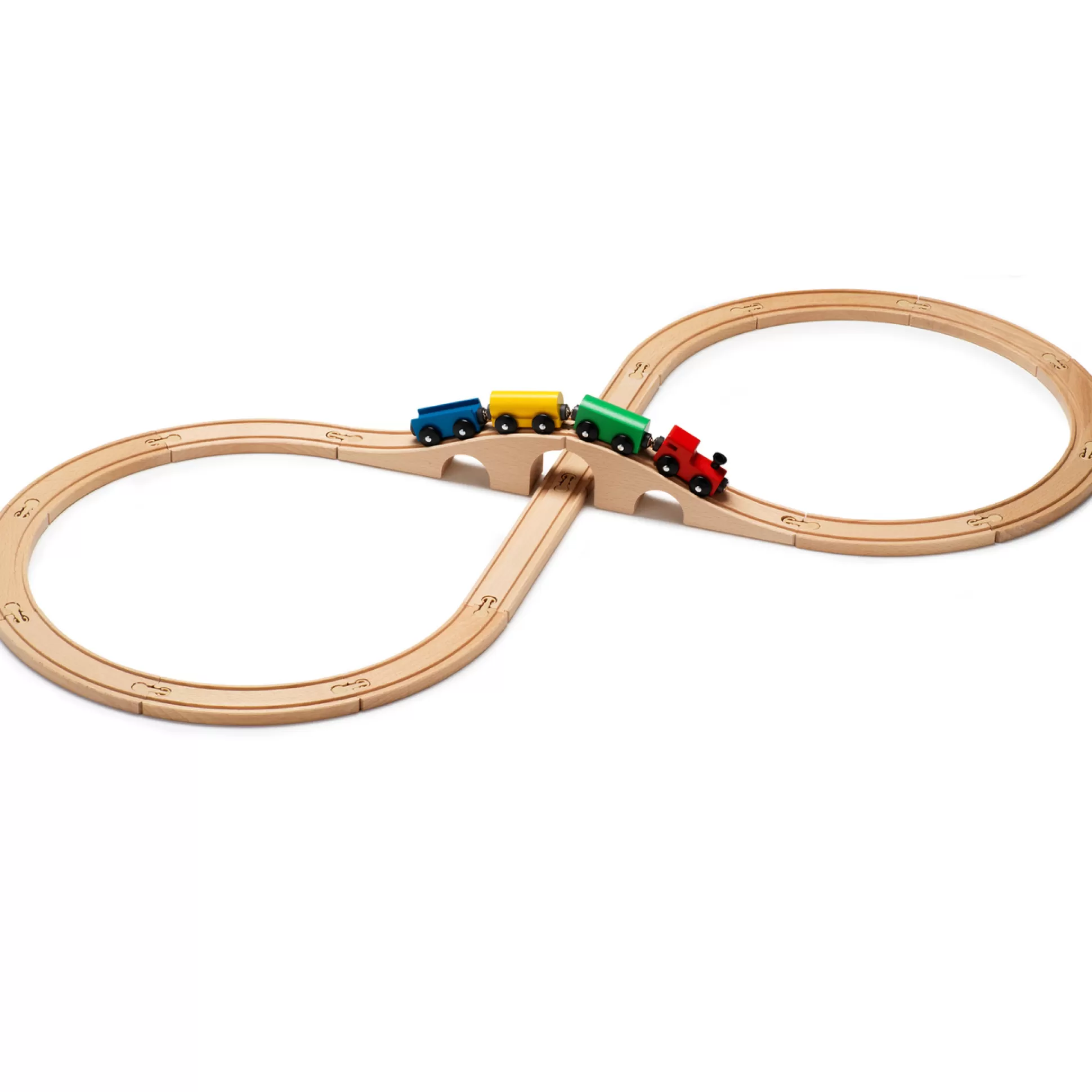 * Toy Trains & Train Tracks<Micki Train Set 2 Fig 8 Wooden