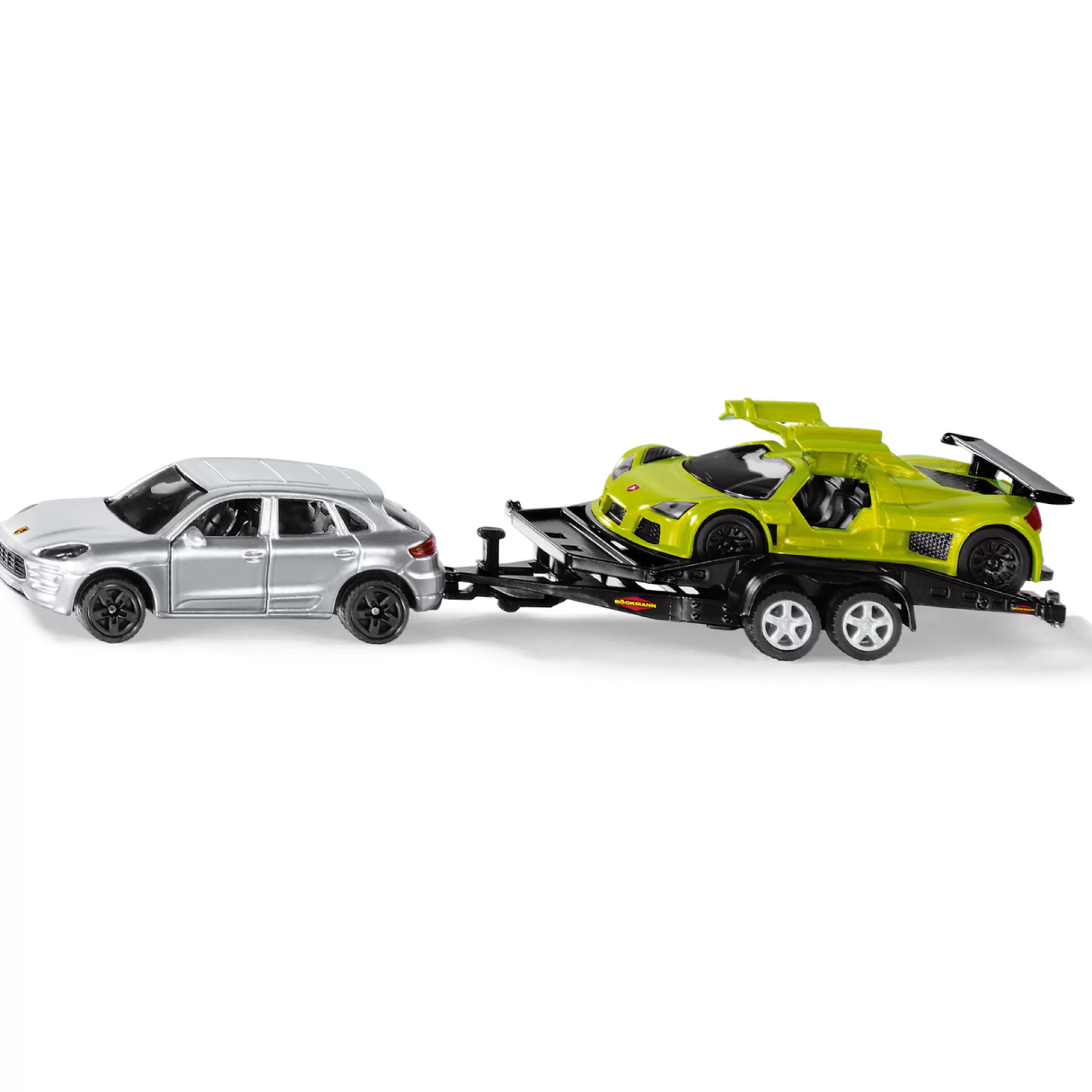 SIKU Toy Cars< Car With Sports Car Trailer 1:55